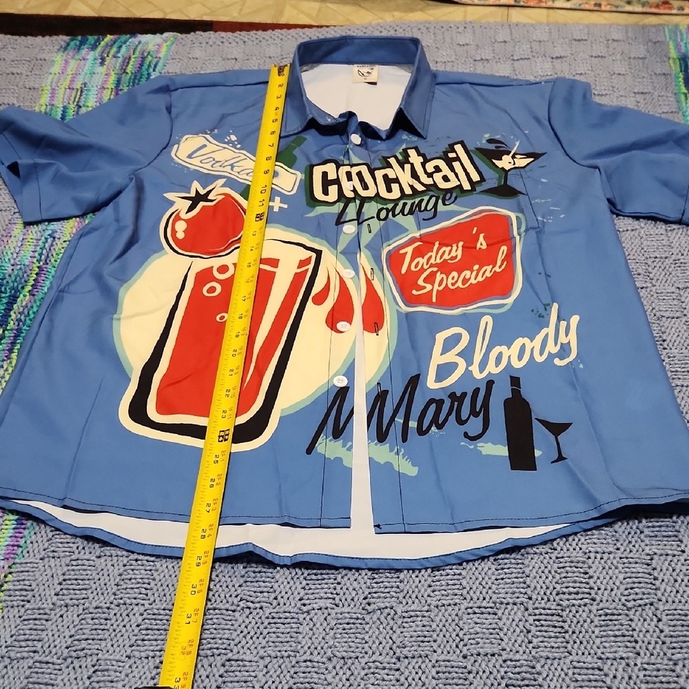 Blue Cocktail Lounge Graphic Shirt Blood Mary Hardaddy Shirt